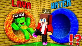JJ and Mikey: LAVA vs WATER Choose A Door Battle in Minecraft - Maizen