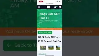 TenFore mobile tee time booking engine