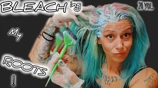 BLEACHING my ROOTS w/ 20 VOLUME Developer from BLONDME Schwarzkopf!