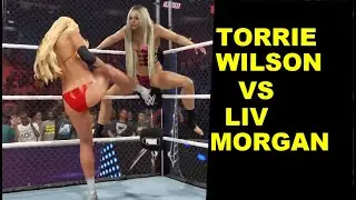 WWE 2K25 Torrie Wilson vs Liv Morgan Bikini - Steel Cage