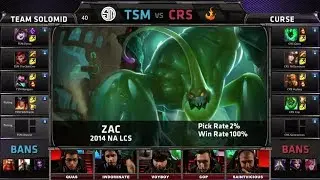 TSM vs Curse | 2014 NA LCS Spring split S4 W6D2 G2 | TSM vs CRS Week 6 Day 2 full game HD