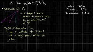 5th Hour Geometry (12/9/25) - Lesson 5.3 - Finding Orthocenters