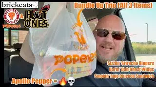 Обзор сэндвича с куриными жареными острыми крылышками от Popeye's HOT ONES Apollo Pepper HD 1080p