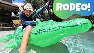 Inflatable Alligator RODEO | No YEE YEE Juice required!