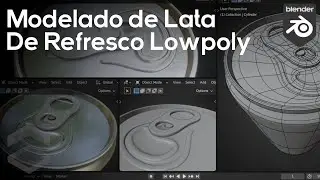 Crear Lata de Referesco LowPoly en Blender (3.5) - Tutorial Blender