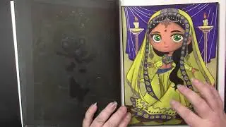 Completed Book Chibi Girls 1&2 Grayscale by Jade Summer (Adult Coloring)