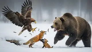 Frozen Tragedy in the Wild: Eagle Attacks Fox Family&mdash;Then a Grizzly Changes Everything