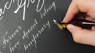 Zack Grey Poem written in Calligraphy and finished with offhand flourishing