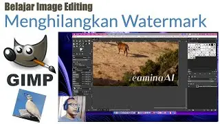 Cara menghilangkan watermark / clone area gambar di GIMP pakai semacam stamp tool kaya Photoshop