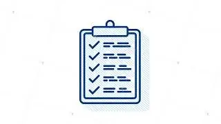 Online survey, checklist, questionnaire icon. Feedback business. Motion graphics.