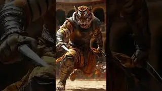 Tiger Human Animal Ai Hybrid ✨ 8K HDR📲 Wallpaper by #NextGen8K 💎 #tiger #lion #tigerlion