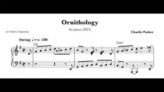 Ornithology (Charlie Parker) stride piano arrangement