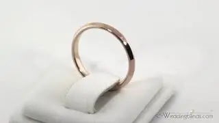 2.5mm 14K Rose Gold Knife Edge Wedding Band