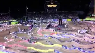 Supercross Main Dodger stadium 2012 - Trey Canard and Ryan Morais crashes out w/injuries.