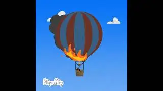 Hot Air Balloon #animation#fire