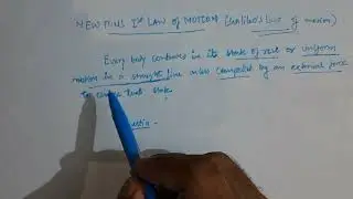 2.2 Newton's 1st law of motion and inertia