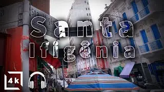 Walking the busy streets of Santa Ifigenia in Sao Paulo, Binaural City Sounds  | 4k 60fps ASMR