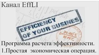 Программа расчета эффективности. Простые бизнес операции. EFFLI