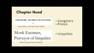 Major project 1-Borges's Monk Eastman