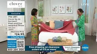 Clover by Jo Garment Wash and Dye Jacquard Throw