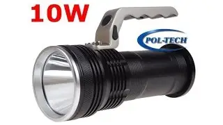 Latarka 10W LED mocna + akcesoria