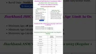 Jharkhand JSSC ANM Vacancy 2025 #shortsfeed #latestgovtjobs #indiabuzztv #job #shorts #jssc #govtjob