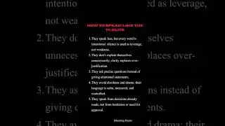 How to speak like the 1% Elite #elite