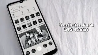 Make Your Android Phone Aesthetic - Dark/Black BTS Theme 2021 ( Aesthetic Home screen ) I Lunadrella