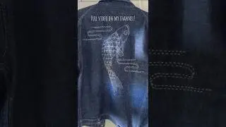 I can&rsquo;t believe I did THIS😍 green fashion #denim #sashiko #thriftflip #koi #ukiyoe