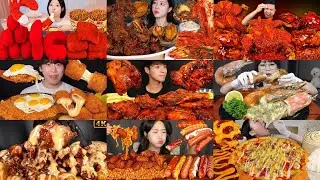 2&times; SPEED EATING SOUND | KOREAN MUKBANG COMPILATION | ASMR MUKBANG | ASMR SPICY FOOD | SPEED MUKBANG