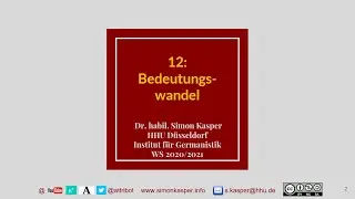 12 Semantik: Bedeutungswandel