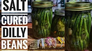 Salt Cured Dilly Green Beans ~ side dish   /crispy savory spicy kick .