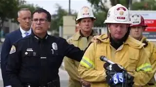 Police suspect elderly man set blaze before shooting firefighters in Long Beach, LBPD says