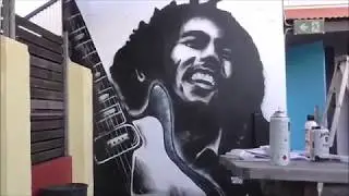 Bob Marley Graffiti Mural Forge Bunbury By Harley Akers