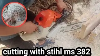 Stihl chainsaw ms 382 wood tree felling wood cutting machine