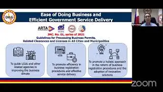 DILG Usec.  Marlo C. Iringan @ SMART Cities Webinar 2021