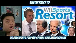 Buster Reaction to | US Presidents Play Wii Sports Airplane Dogfight