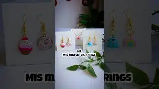 Clay Wali Mismatch Earrings Ghar pe banai #diy #clay #art #earrings