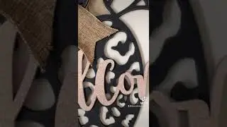 Leopard Print Pumpkin Door Hanger Laser File - Glowforge