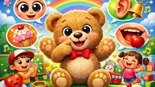 Body Parts Song with Teddy Bear 🧸 | Kids Learning Rhyme in Hindi & English | Littlino Kids