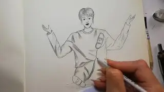 Drawing Jimin from BTS with his funny socks [SketchBook series]