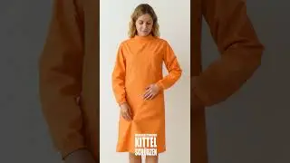 #AI Kittel I Oranger #Nylonr&uuml;ckenschlusskittel #0004