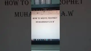 how to write prophet Muhammad S.A.W
