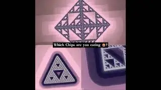 The Forbidden Chips That Are Actually Just Infinite Triangles ✨🍿 #shorts #fractals #sierpinski