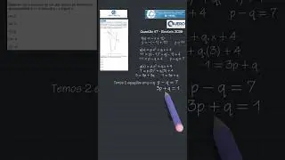 EINSTEIN 2026 Questão 47 – Matemática | Função Polinomial e Função Quadrática
