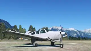 Beechcraft V35 Bonanza ..VFR Test Flight from Jasper Airstrip CYJA to Jasper City ..