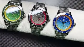 新款可預定~San Martin New SN0119-G 41mm GMT Gradient Dial Articulated Milanese HK$2380| Whatsapp 62100808