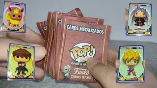 SAIU MUITA BRILHANTE !!! ABRINDO 10 PACOTES DA COLE&Ccedil;&Atilde;O FUNKO POP DE CARDS DE BANCA !!!