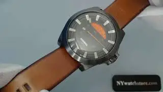 Men's Diesel Arges Brown Leather Strap Watch DZ1660