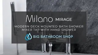 Milano Mirage - Modern Deck Mounted Bath Shower Mixer Tap with Hand Shower | Big Bathroom Shop